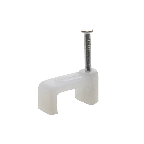 Скоба для кабеля Прямоугольная с гвоздем №10 (30шт)