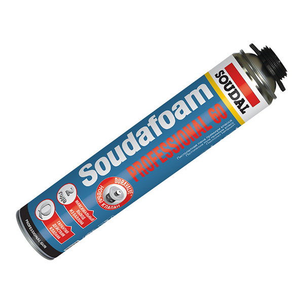 Пена под пистолет Soudal Professional 60л (750 мл)