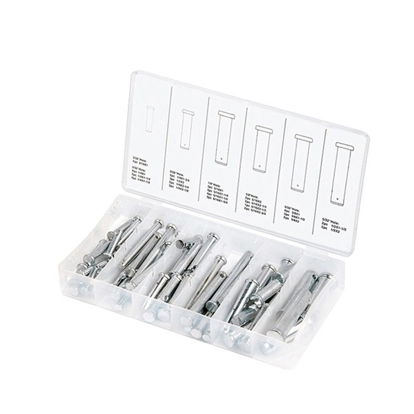 Набор штифтов с головкой и отверстием под шплинт, 60 предм ШУРУПЬ