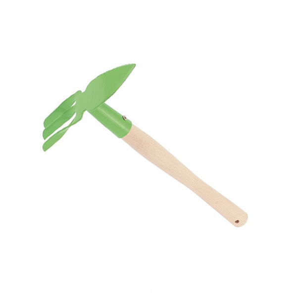 Мотыжка прямоугольная с 3-мя витыми зубами с черенком