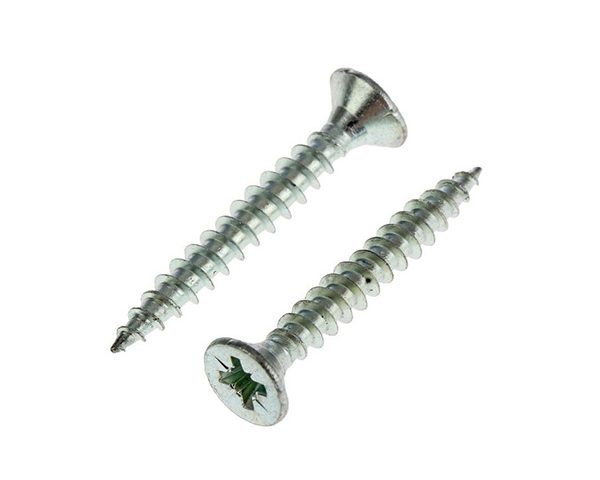 POZI Саморез универсальный белый цинк