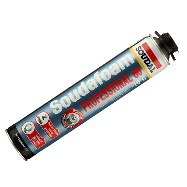 Пена под пистолет зимняя Soudal Professional 60л (750 мл)