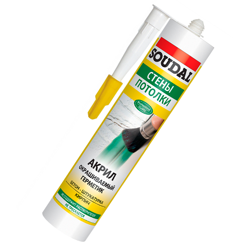Герметик Белый окрашиваемый Соудал 300мл
