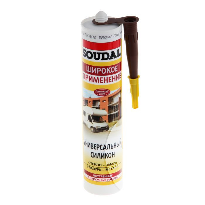 Силикон универсальный Soudal Коричневый 300мл